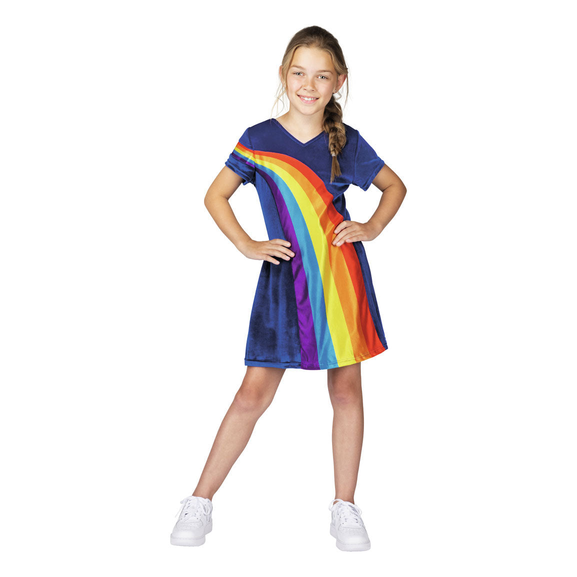 K3 Kleid Kleid Regenbogenblau, 9-11 Jahre