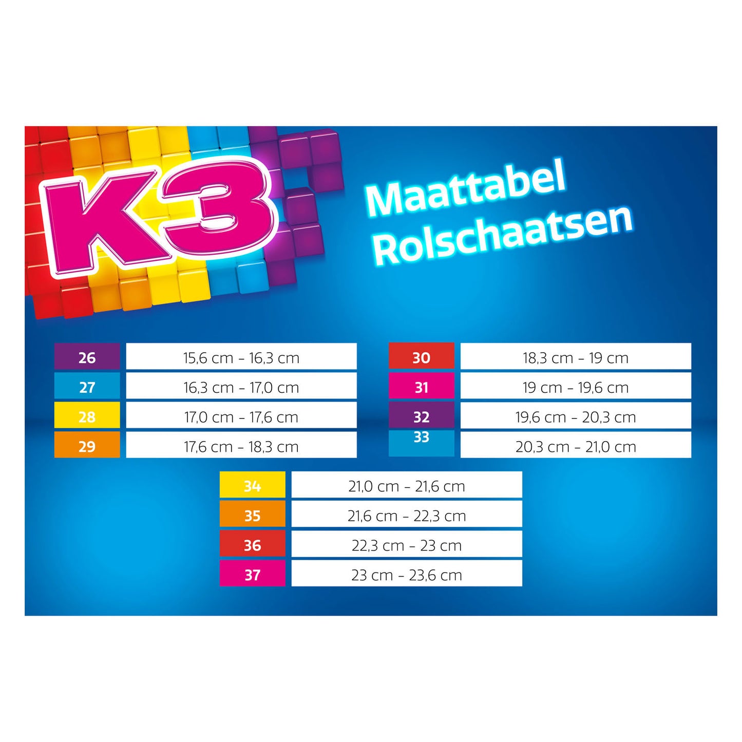 Studio 100 Roller Skating Rainbow, Größe 34-37