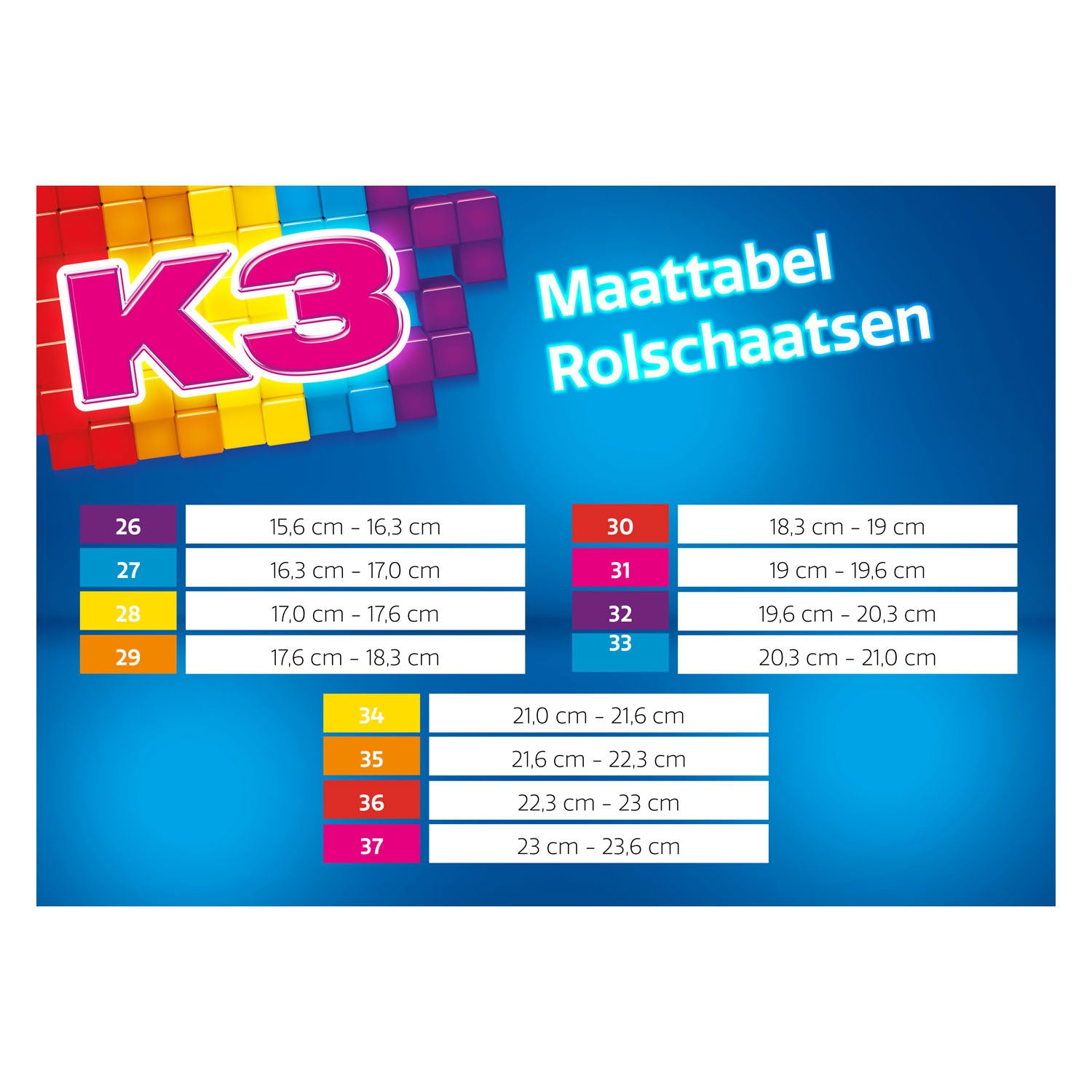 Studio 100 Roller Skating Rainbow, Größe 34-37