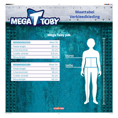 Studio 100 Mega Mindy Dress Up Anzug Toby, 3-5 Jahre alt