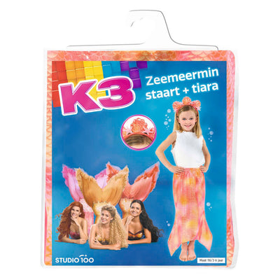 Studio 100 K3 Mermaid Tail und Tiara Größe 116, 3-6 Jahre alt