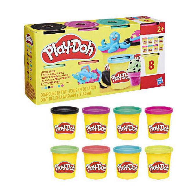 Play-Doh Vibrant – 8 Tontöpfe