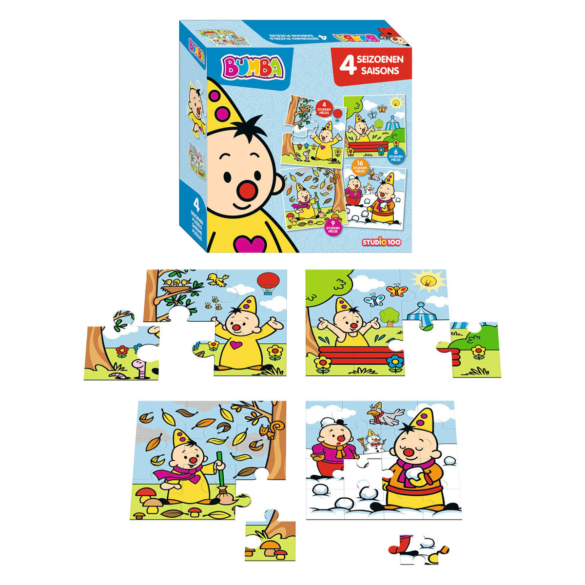 Studio 100 Bumba 4 in 1 Puzzle – Jahreszeiten