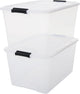 Iris Topbox-Aufbewahrungsbox – 45 l – Kunststoff – transparent – 2er-Set