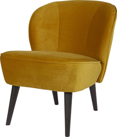 Woood Sara Sessel – Samt – Ocker – 59 x 71 x 70
