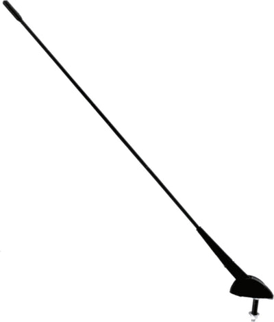 Carpoint FM AM Dachantenne - Neigungswinkel einstellbar von 0-50° - Mastlänge 43cm - Bohrloch ø 5mm - Einbautiefe 22mm - Antennenkopfgröße 47x30 mm - Kabellänge 2 Meter