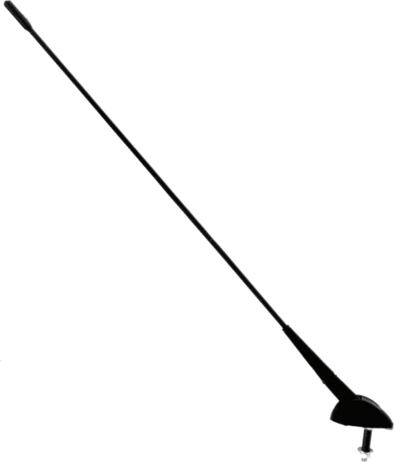 Carpoint FM AM Dachantenne - Neigungswinkel einstellbar von 0-50° - Mastlänge 43cm - Bohrloch ø 5mm - Einbautiefe 22mm - Antennenkopfgröße 47x30 mm - Kabellänge 2 Meter