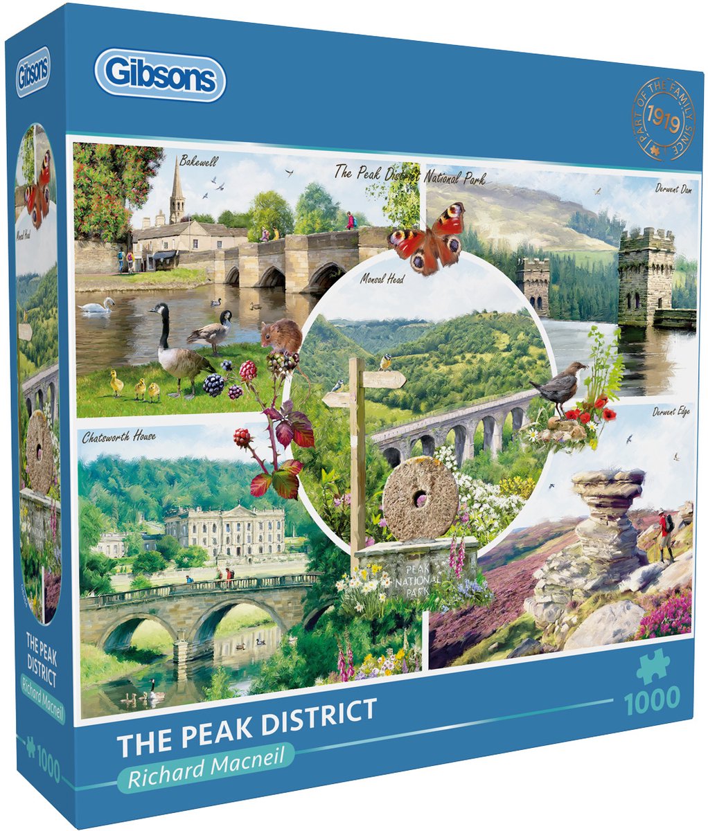 Gibsons – der Peak District, Großbritannien - Richard Macneil - 1000 Teile - 68×49cm - Puzzle für Erwachsene