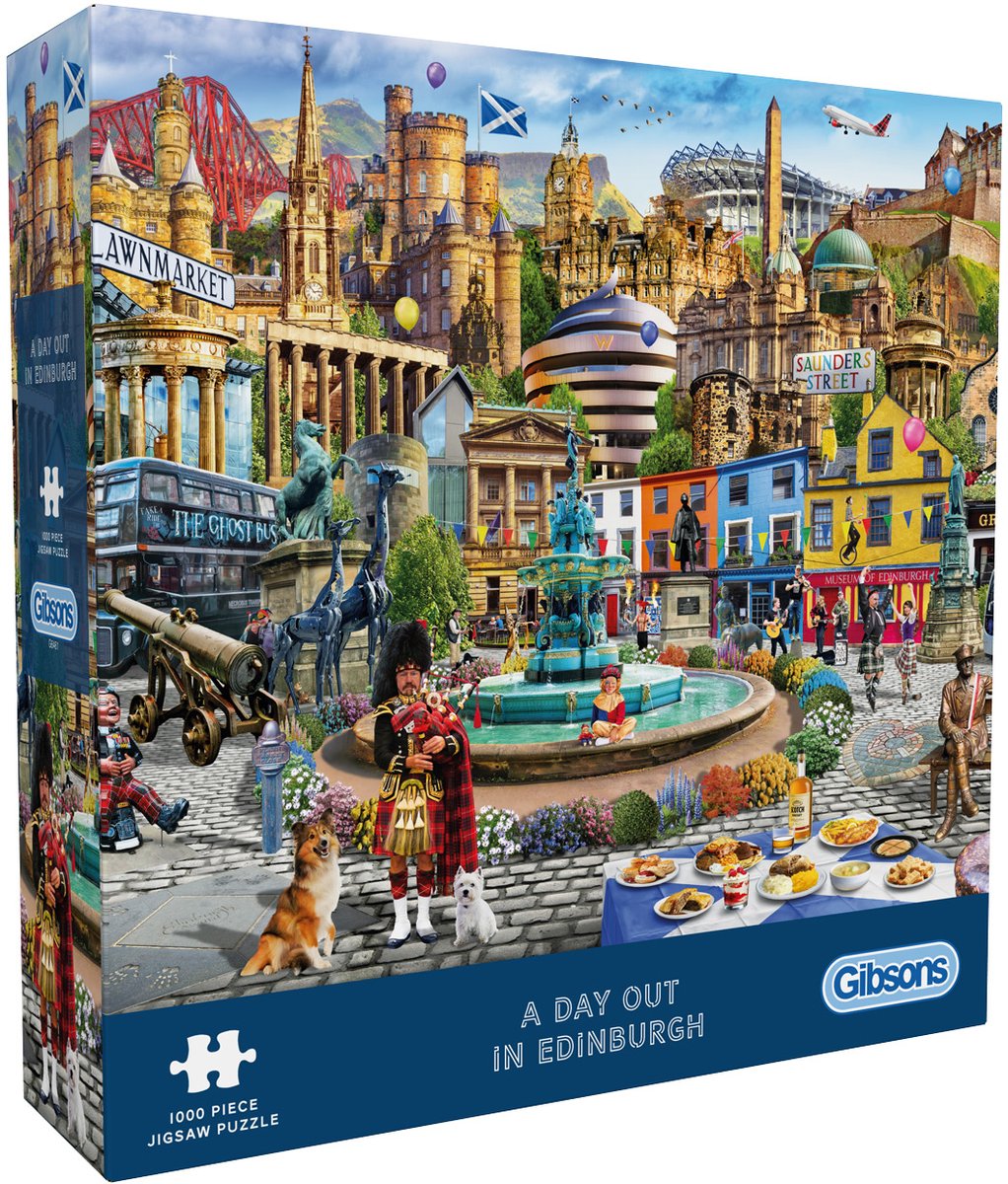 Gibsons Puzzle Edinburgh 1000 Teile – kultiges Stadtpuzzle.