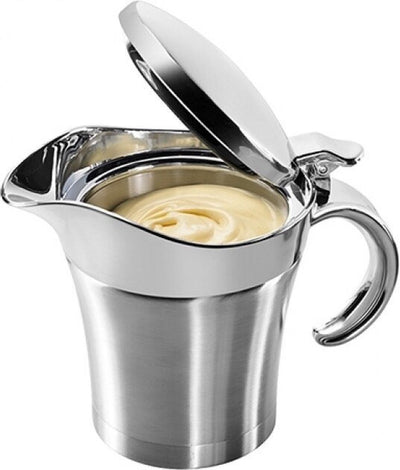 Westmark Thermo-Untertasse mit Deckel, Sauciere, Fassungsvermögen: 0,5l, Edelstahl Kunststoff, Silber, 62242260
