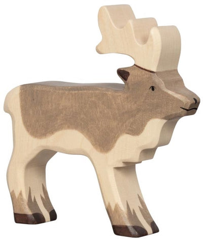 Holztiger-Rentier. 14 cm.
