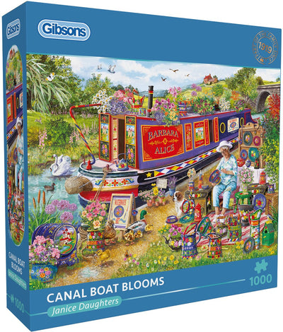 Gibsons – Kanalboot blüht – Janice Töchter – 1000 Teile – 68×49 cm – Puzzle für Erwachsene