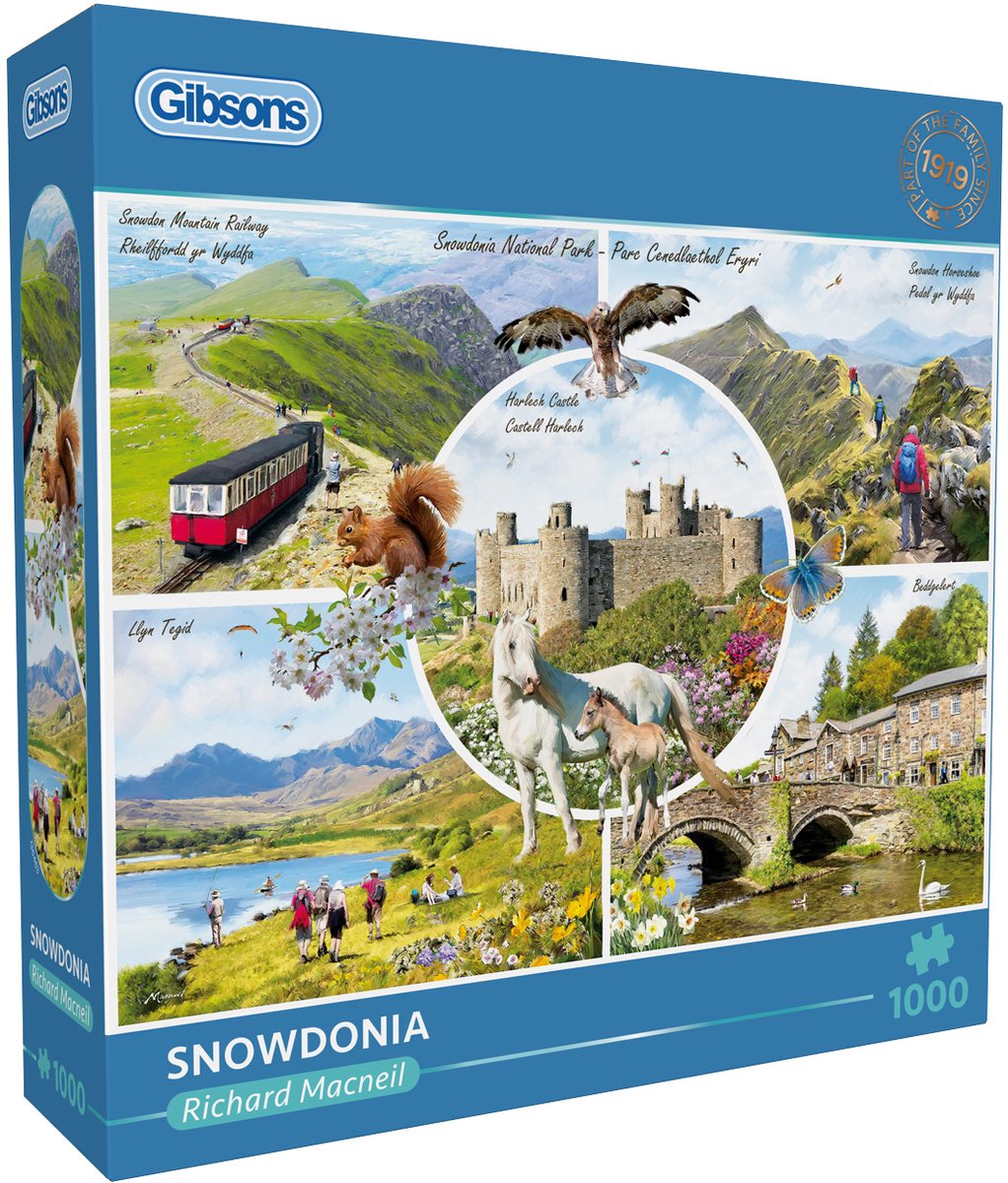 Gibsons – Snowdonia – Richard Macneil – 1000 Teile – 68 x 49 cm – Puzzle für Erwachsene