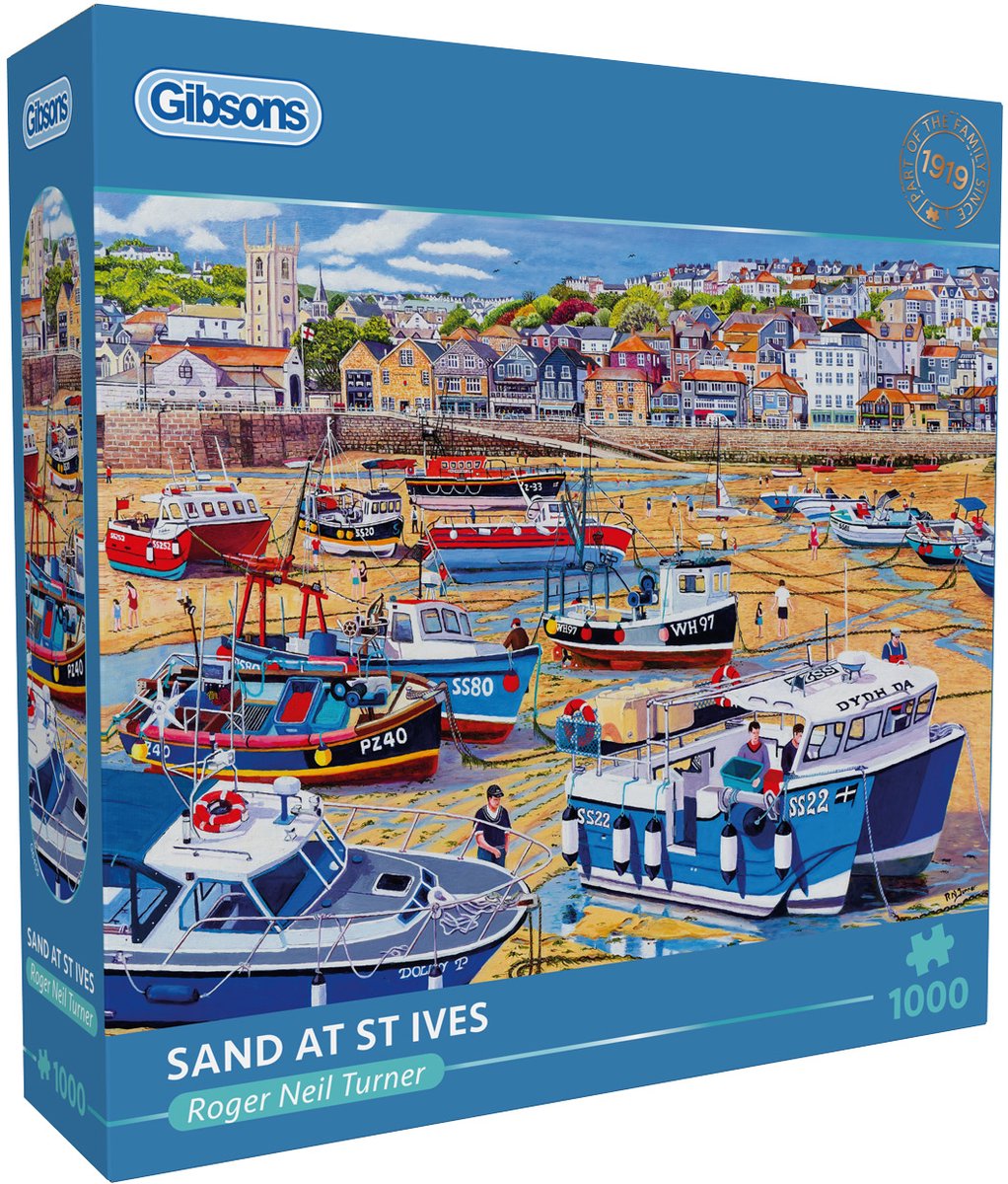 Gibsons – Sand at St Ives (Sand at St Ives) – Roger Neil Turner – 1000 Teile – 68 x 49 cm – Puzzle für Erwachsene