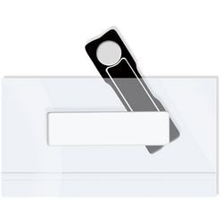 Namensschild Bürodepot magnetisch 42 x 76 mm transparent