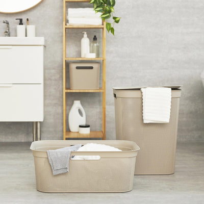 Rotho -Stoffsammler Brisen 50 l Cappuccino