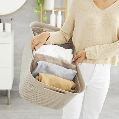 Rotho Flexibler Wäschereikorb Brisen 41 l Cappuccino