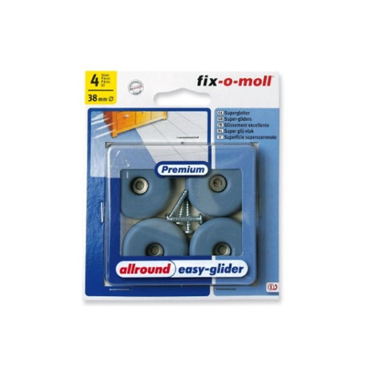 Fix-o-moll Easy Glider rund 38mm grau