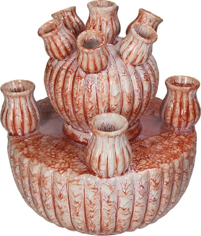 HD Collection Vase Steingut orange 23,5x23,5x27,5cm