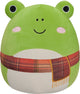 Squishmallows Wendy grüner Frosch mit kariertem Schal, 30 cm Plüsch