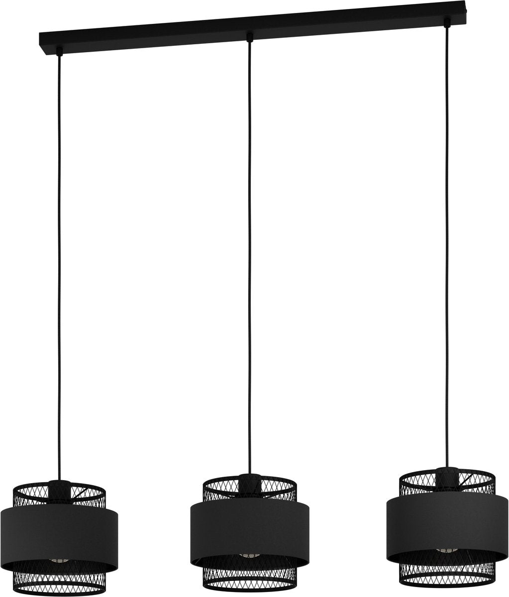 Eglo Bazely Hängelampe – E27 – 99 cm – Industrie – Schwarz