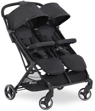 Hauck Swift X Duo – Zwillings- und Duo-Buggy – kompakt faltbar – Schwarz