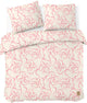 Dindi Home Bettbezug Pink Party – 240 x 220 – 100 % Baumwolle – gebrochenes Weißrosa
