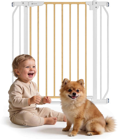 Sicherheits-Treppengitter von Lionelo – 75 bis 105 cm für Treppen und Tür – niedrige Schwelle – selbstschließend – beidseitig öffnend – Hundegitter – Treppenschutzgitter – Sicherheitsgitter – Kindergitter