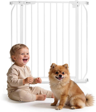 Sicherheits-Treppengitter von Lionelo – 75 bis 105 cm für Treppen und Tür – niedrige Schwelle – selbstschließend – beidseitig öffnend – Hundegitter – Treppenschutzgitter – Sicherheitsgitter – Kindergitter