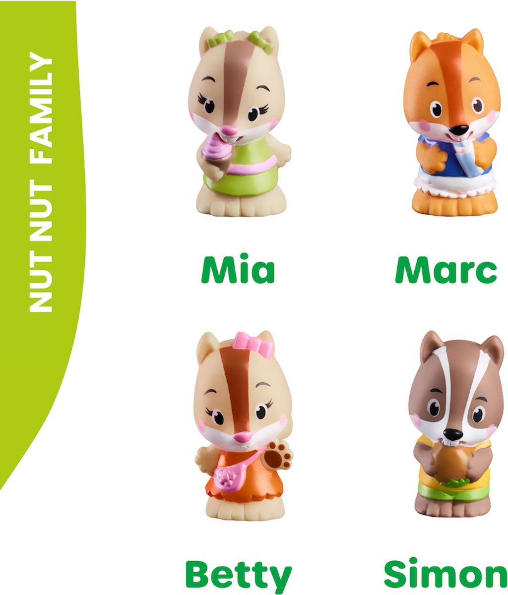 Klorofil The Nutnut Family Spielset – Spielfiguren-Set – Familienfiguren – Kinderspielzeug – Simon, Betty, Marc und Mia – ab 18 Monaten – 4-teilig