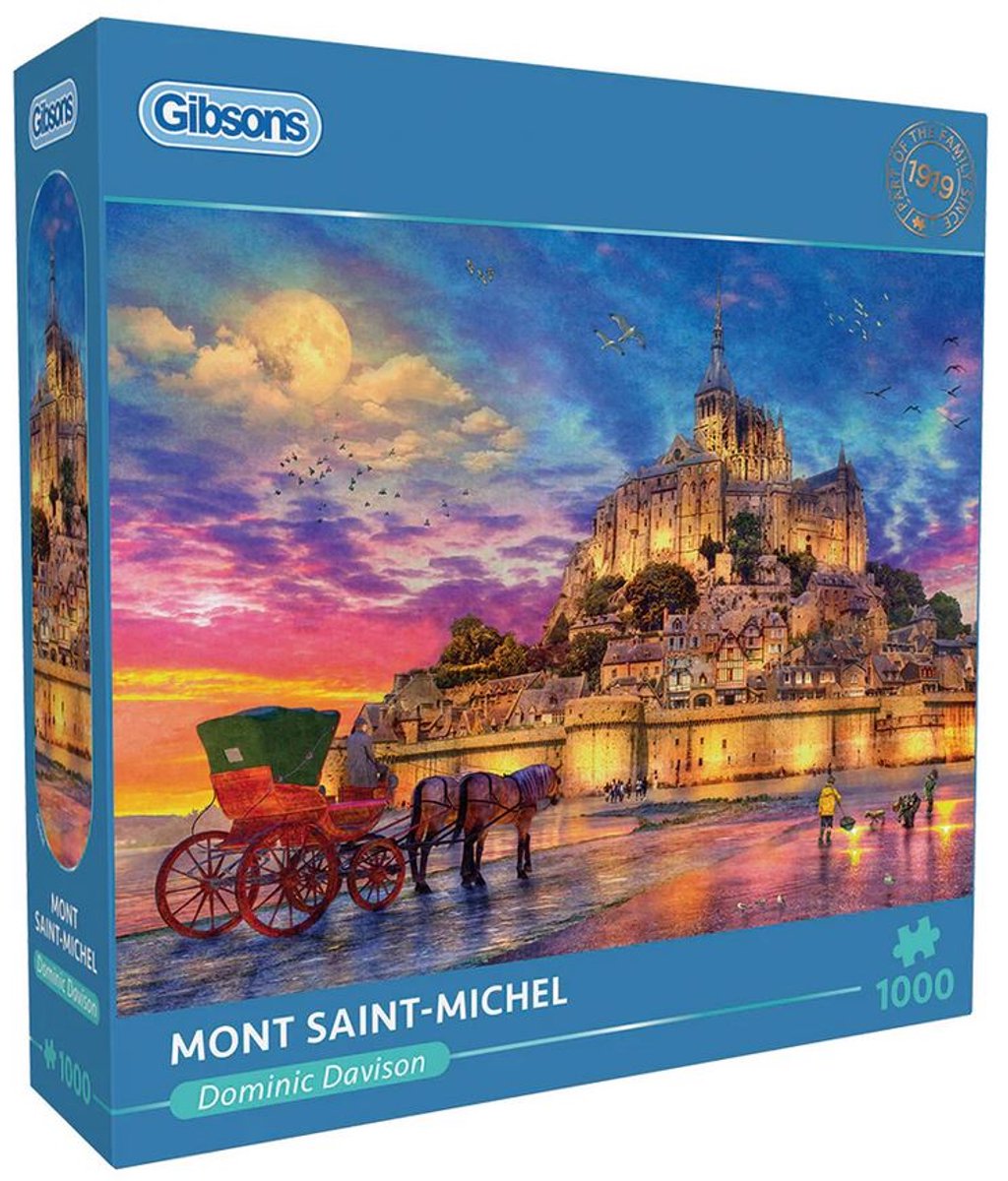 Gibsons – Mont Saint-Michel (von Dominic Davison) – 1000 Teile 68 x 49 cm (B x H) – Puzzle für Erwachsene