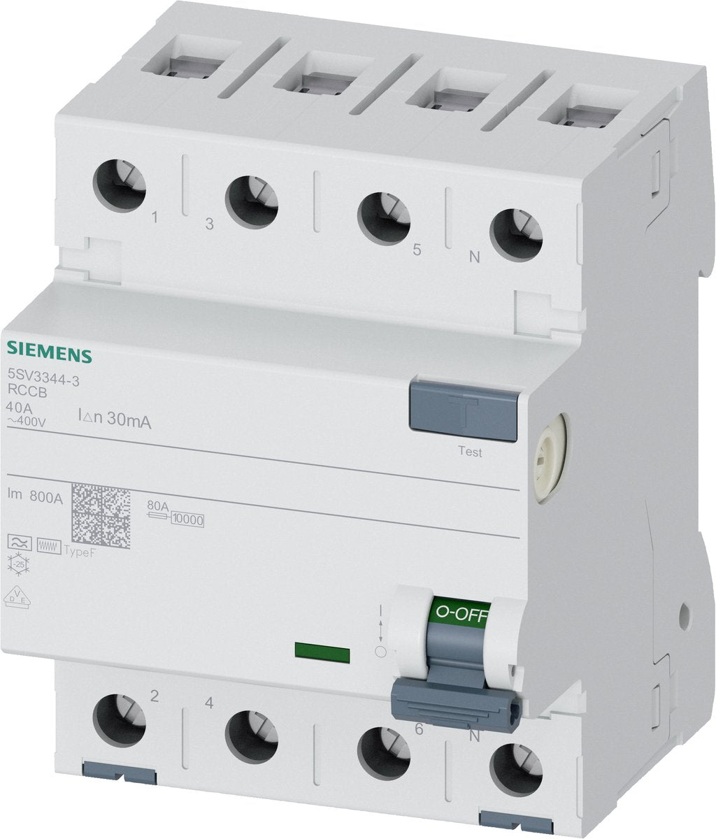 Siemens 5SV33443 5SV3344-3 Fehlerstromschutzschalter f 40 A 0,03 A 400 V