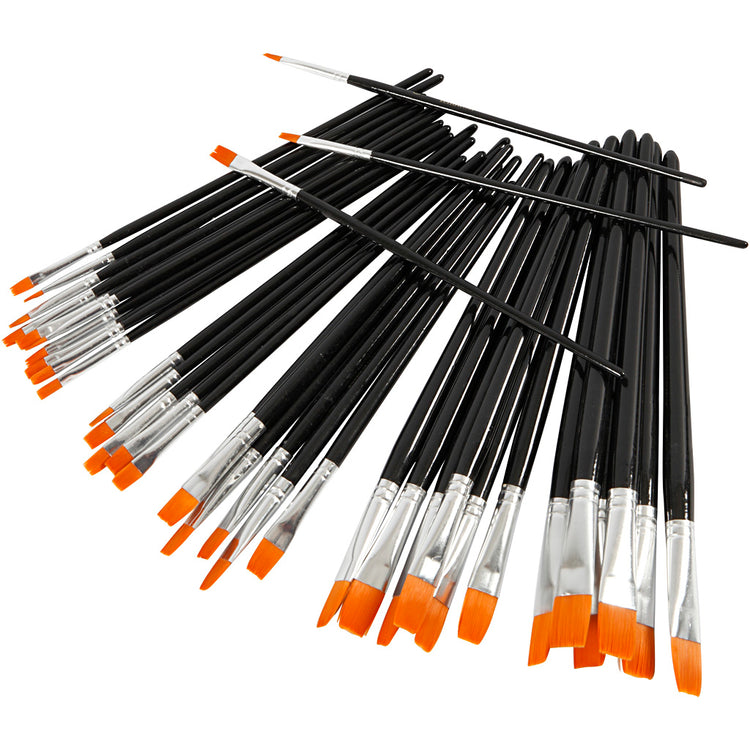 Creativ Company Yellowline Pinselset, Größe 0+2+4+8+12+16, 36 Stück 1 Box