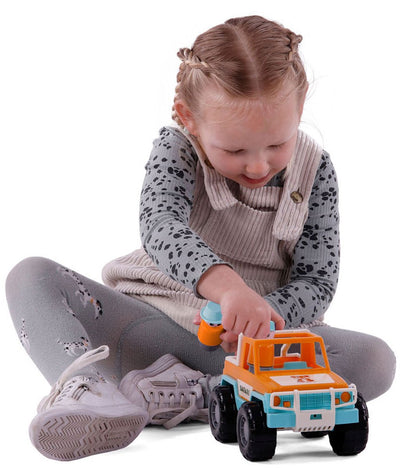 Cavallino Toys Cavallino Jeep Oranje mit 2 Spielfiguren