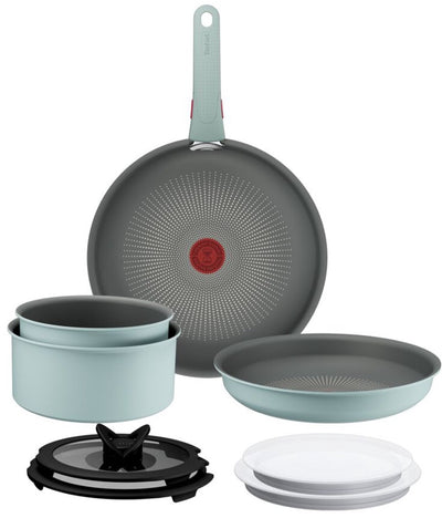 Tefal Ingenio Halo Ecalyptus - Pfannenset - 9-teilig - inklusive Deckel - Griff