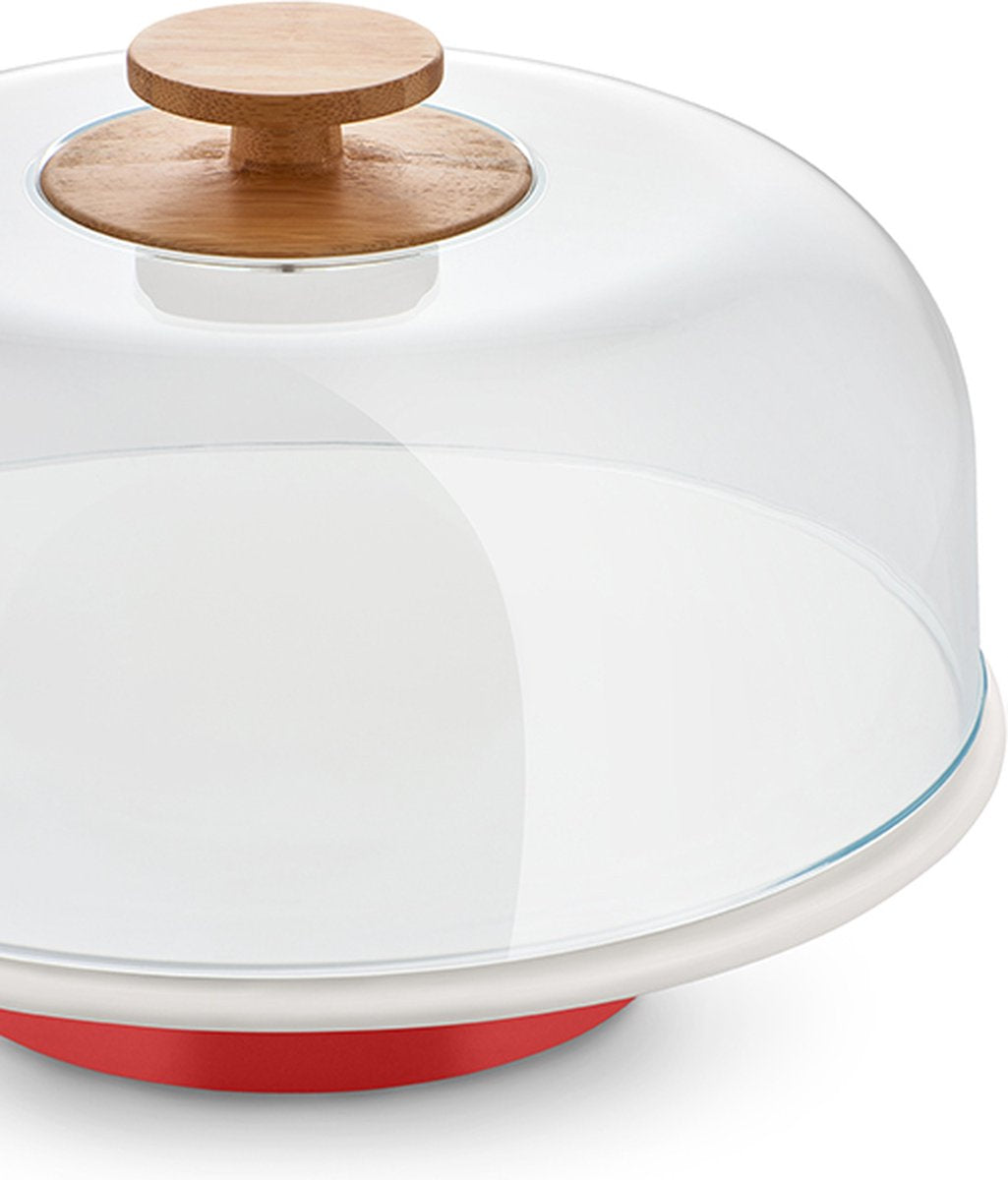 Alessi Dome Mattina Kuchendom Glaskuppel Käsekuppel Deckelkuppel - BG06 R - Rot - ø 31 cm - von Big-Game