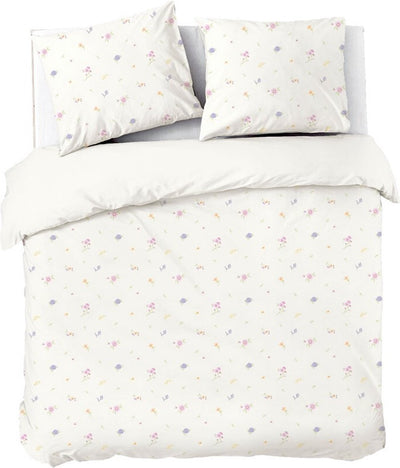 Dindi Home Bettbezug „Forever Spring“ – 200 x 220 – 100 % Baumwolle – Weiß