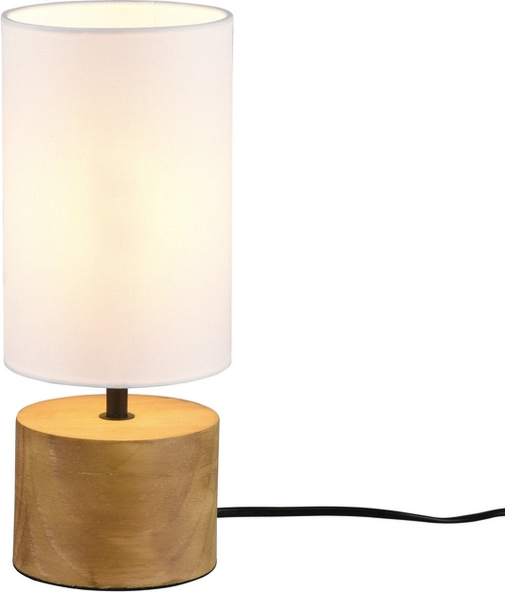 Rl lebe dein Licht Reality Woody - Tischlampe - Braun; weiß