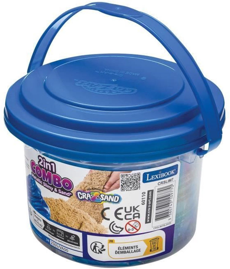Lexibook Slime 2-in-1 Schleim-Sand-Kombi-Eimer