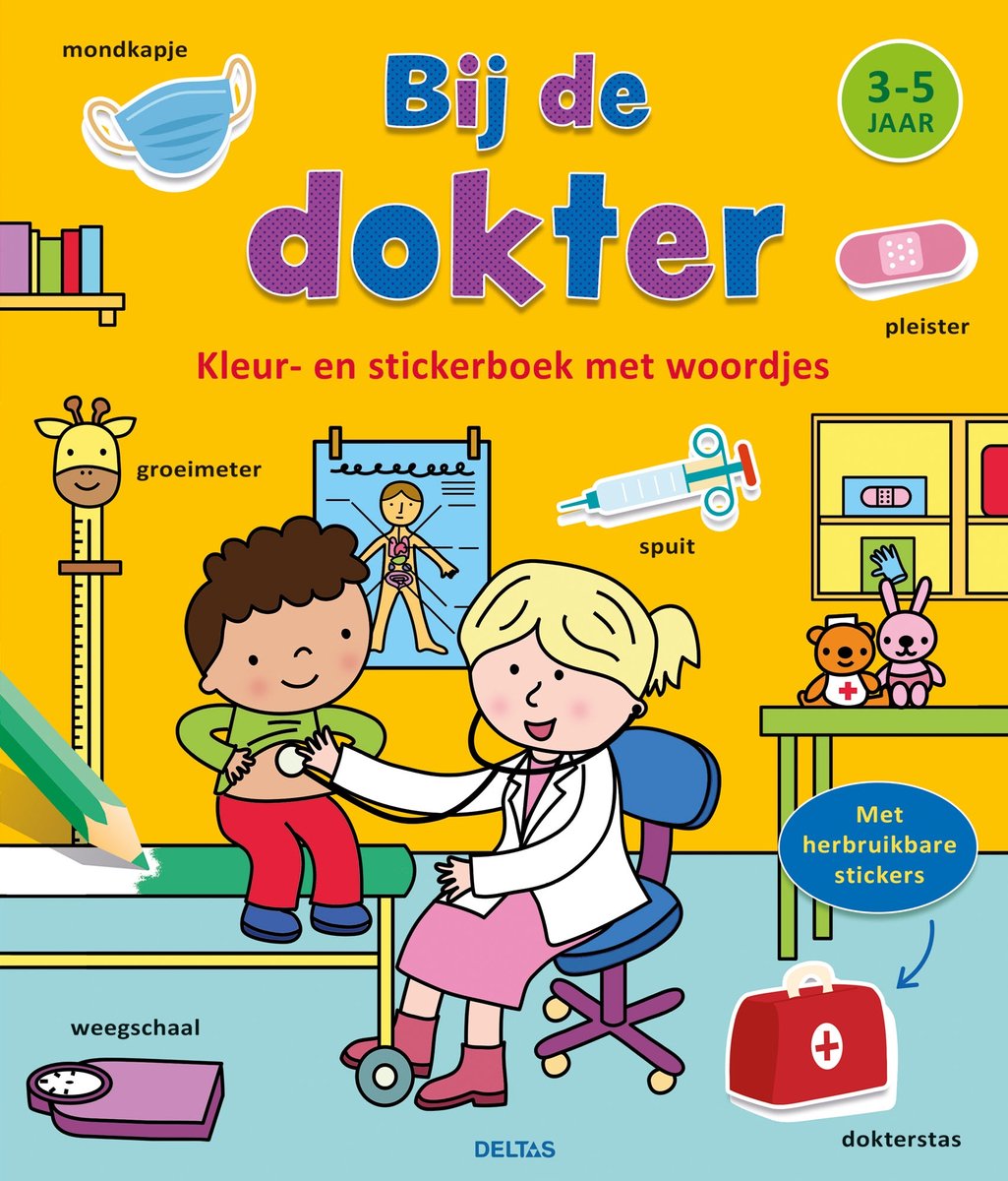 Deltas Mal- und Stickerbuch – Beim Arzt