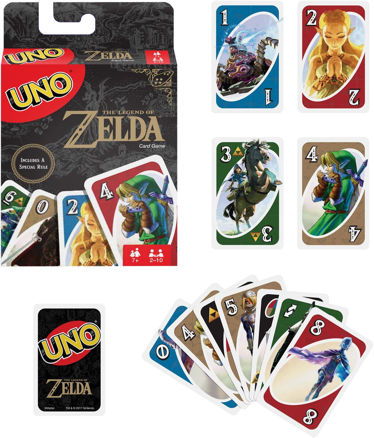 Mattel spielt das Kartenspiel Legend of Zelda Uno