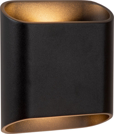 Lucide Atila – Wandleuchte für Innen- und Außenbereich – LED dimmbar – 2 x 5 W, 2700 K – IP65 – Schwarz