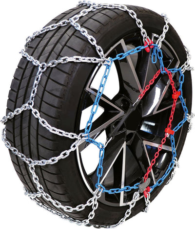 Carpoint Schneeketten RVX-225 – 16 mm – 2er-Set – Kreuzschiene – einfache Montage – inklusive Aufbewahrungstasche