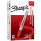 Permanentmarker Sharpie, feine Spitze, rot, 12 Stück