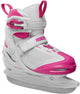 Roces – Moody Ice x Girl – verstellbare Schlittschuhe – Schlittschuhe für Kinder – weiß-rosa – extra Knöchelunterstützung, bequeme Passform – Größe 30–35