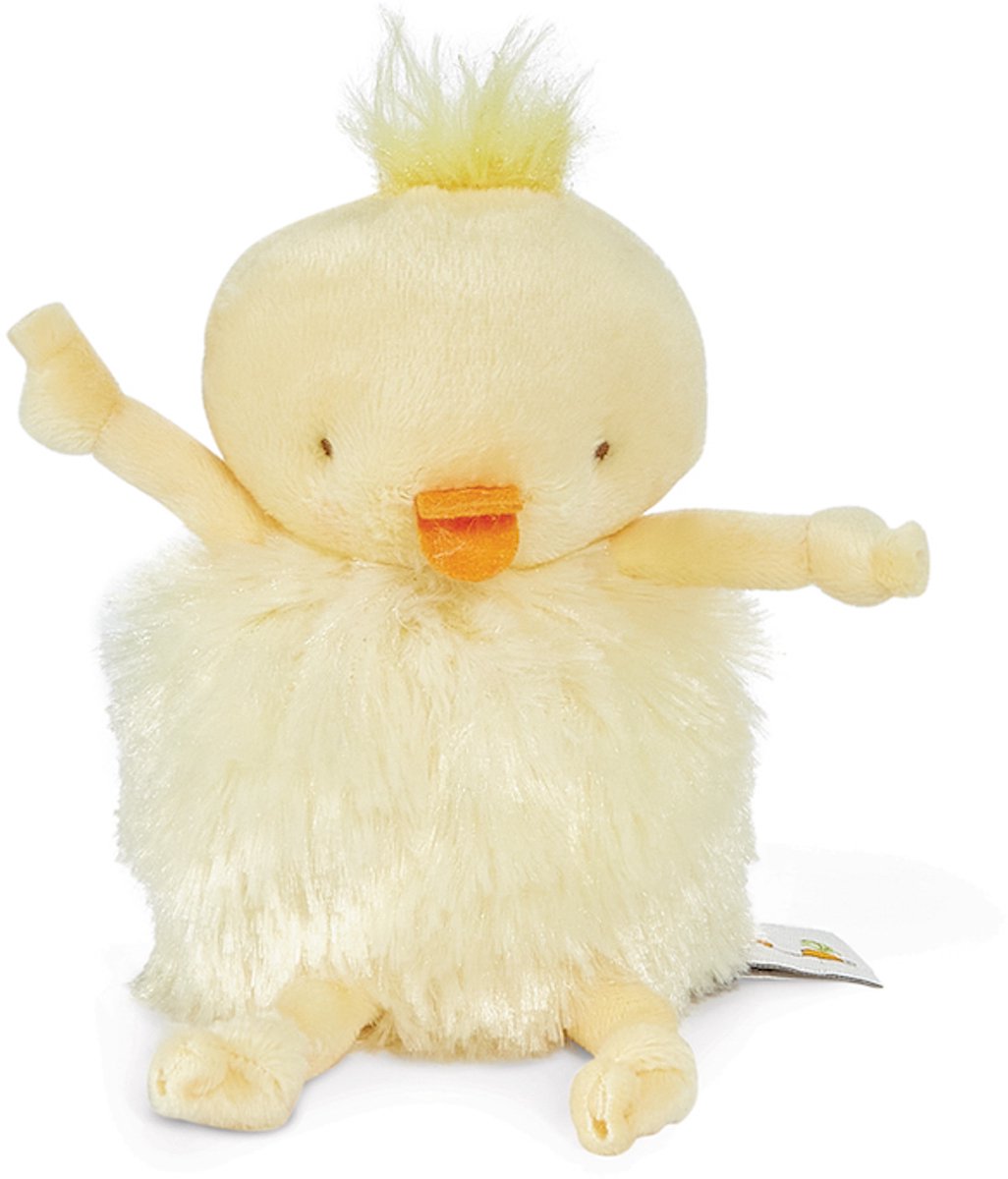 Bunnies by the Bay Roly Poly Peep Kuscheltier – Stofftier – gestickte Details – Küken – 13 cm – gelb