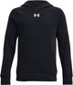 Under Armour ua Rival Fleece Hoodie-Blk Jungen-Sporttrikot – Schwarz – Weiß