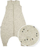 Meyco Baby Rib Mini Spot Baby-Winterschlafoverall-Pullover – Sandmelange – 80 cm – 2,0 Tog