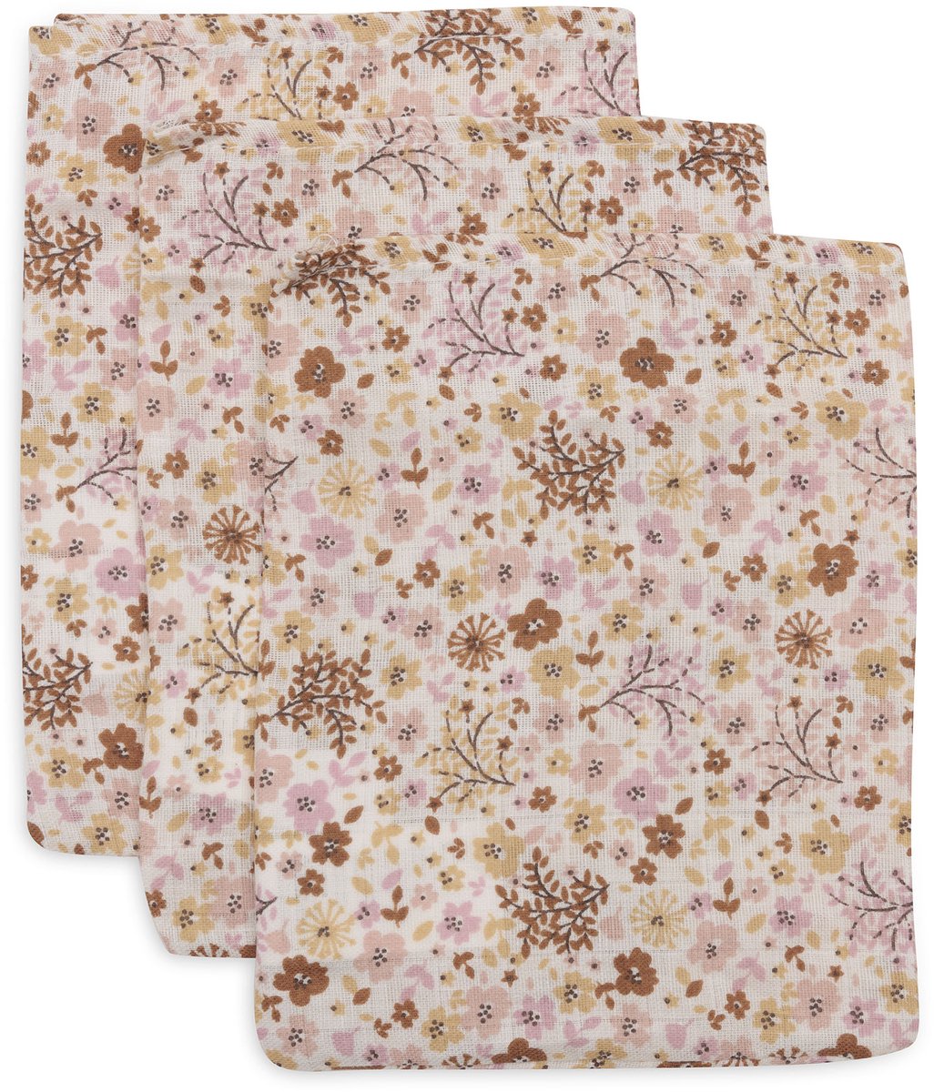 Jollein hydrophile Waschlappen 15x20cm – Blumenfeen – Baumwolle – 3 Stück