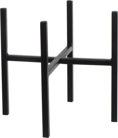 Mica-Dekorations-Pflanzenständer – Schwarz – H25 x B24 cm – Metall – Blumentopf-Erhöhung